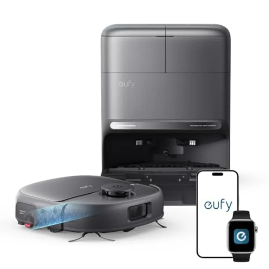 Robot aspirapolvere e lavapavimenti combinato per uso domestico, corpo in plastica ABS, colore nero, aspirazione da 15000 Pa con HydroJet e rullo lavapavimenti Fresh, zero-t