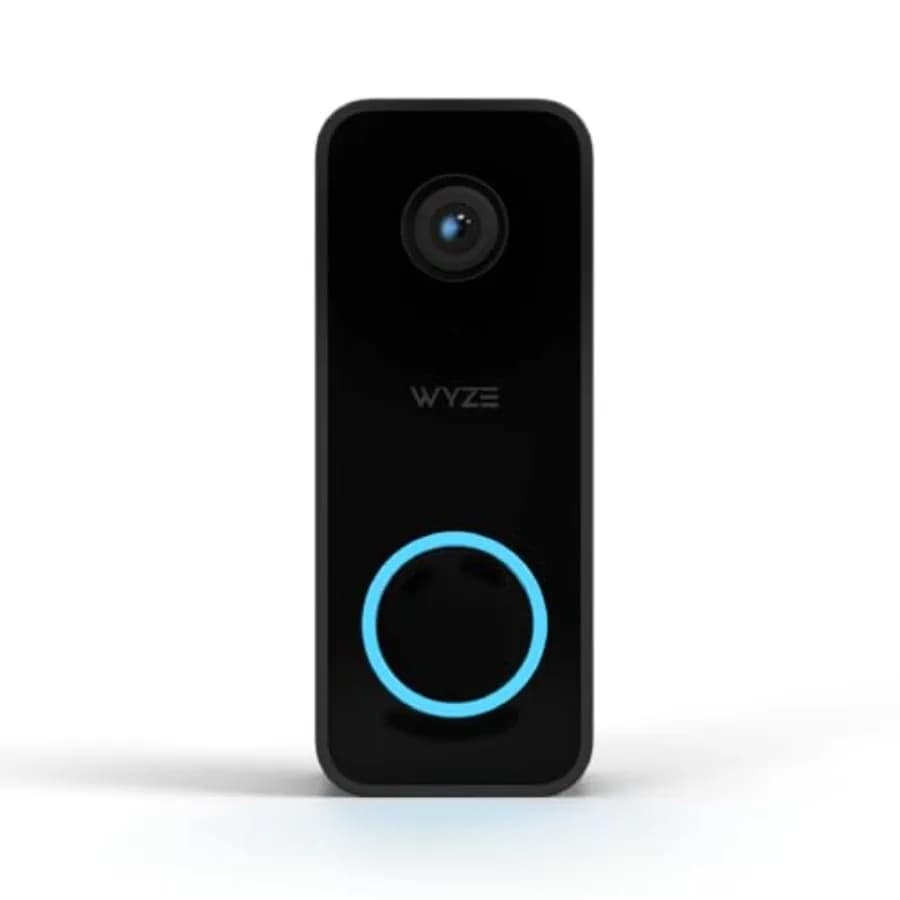 Videocitofono v2, cablato, video 2K, audio bidirezionale, visione notturna a colori, compatibile con Alexa e Google Assistant, nero rinnovato