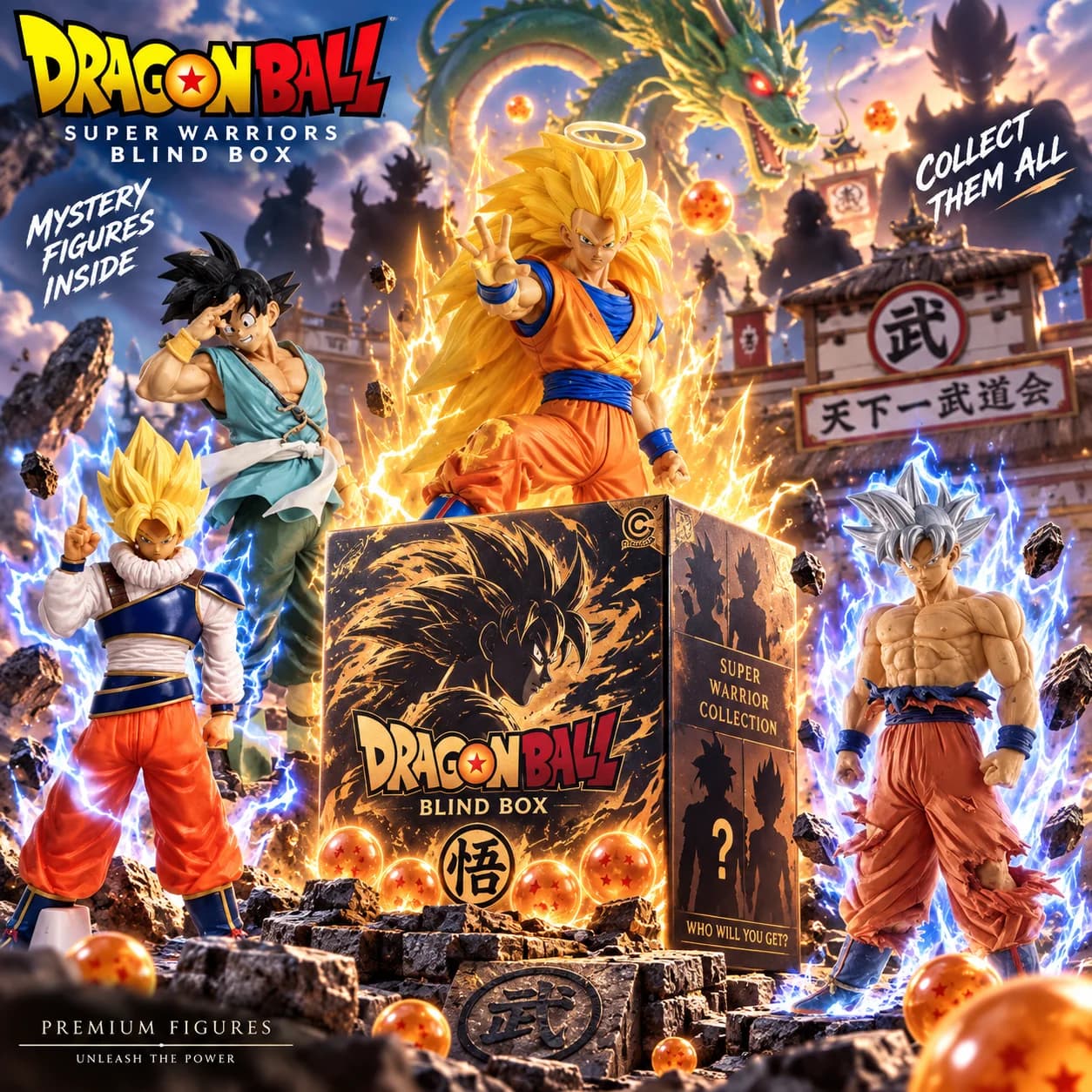 Dragon Ball Action Figure Mystery Anime Box Blind Lucky Box Goku Frieza Vegeta Super Saiyan Figurine Sculpture Toys Random One