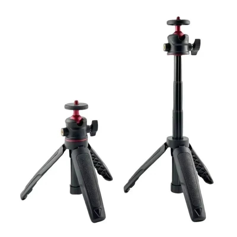 BT-08 Mini treppiede da tavolo allungabile Staffa per fotografia portatile con testa a sfera flessibile Supporto a vite da 1/4 di pollice per selfie