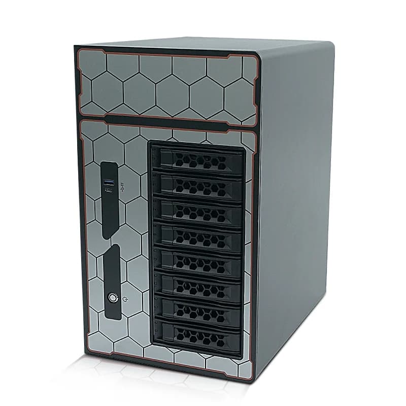 Ssd da 2,5 pollici 8 Bay NAS8 Archiviazione di rete Nas Server Computer C612 Disco rigido 2TB 3TB 4TB Slot NAS Cloud Storage per Home Company