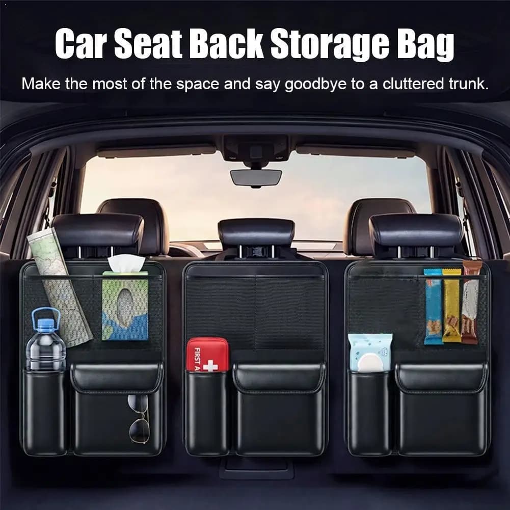 Car Multi Compartment Hanging Storage Bag Auto Rear Seat Pocket Cargo Organizer For SUV Sedan Hatchback