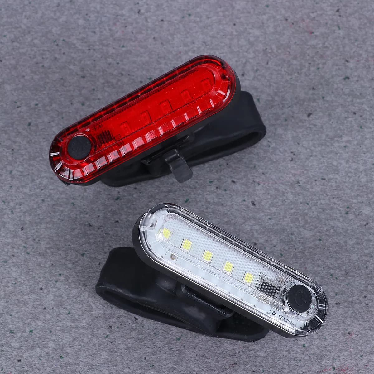 2 pezzi di luci posteriori per bicicletta con ricarica USB, lampada di avvertimento per la guida notturna, luci posteriori in plastica resistente, accessori per biciclette