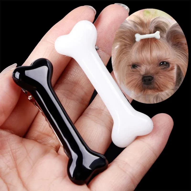 Nuove forcine per cani, fermagli a forma di osso per cuccioli e gattini, graziose clip a becco d'anatra, accessori per capelli di animali domestici, accessori per la toelettatura di cani