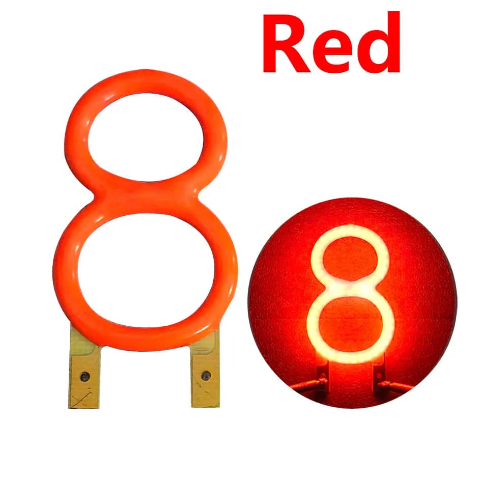 LED DC3V 0-9 White Accessories Arabic Number Parts Roman LED COB Edison Filament Candle Diode Christmas birthday red green Blue