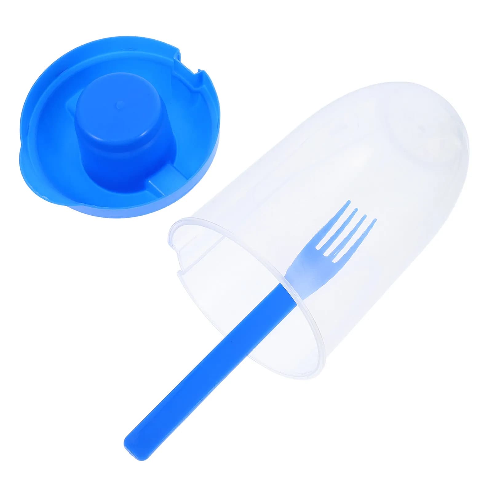 Contenitore Portatile per Insalata Blu, Ermetico, con Forchetta, per Frutta, Verdura, Preparazione Pasti, Pranzo, Colazione