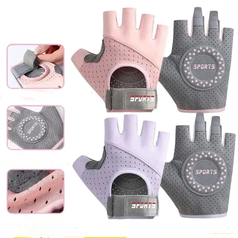 Anti Slip Workout Gloves 1Pair Breathable Weight Lifting Gloves Padded for Gym Training and Cycling Exercises
