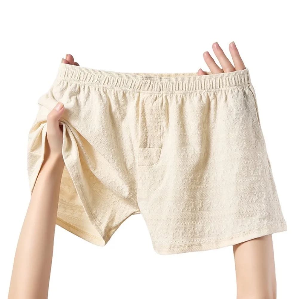Men's Boxer Shorts Underwear Solid Loose Male Underpants Arrow Pants Homewear Flat Corner Panties Stretch Underpants