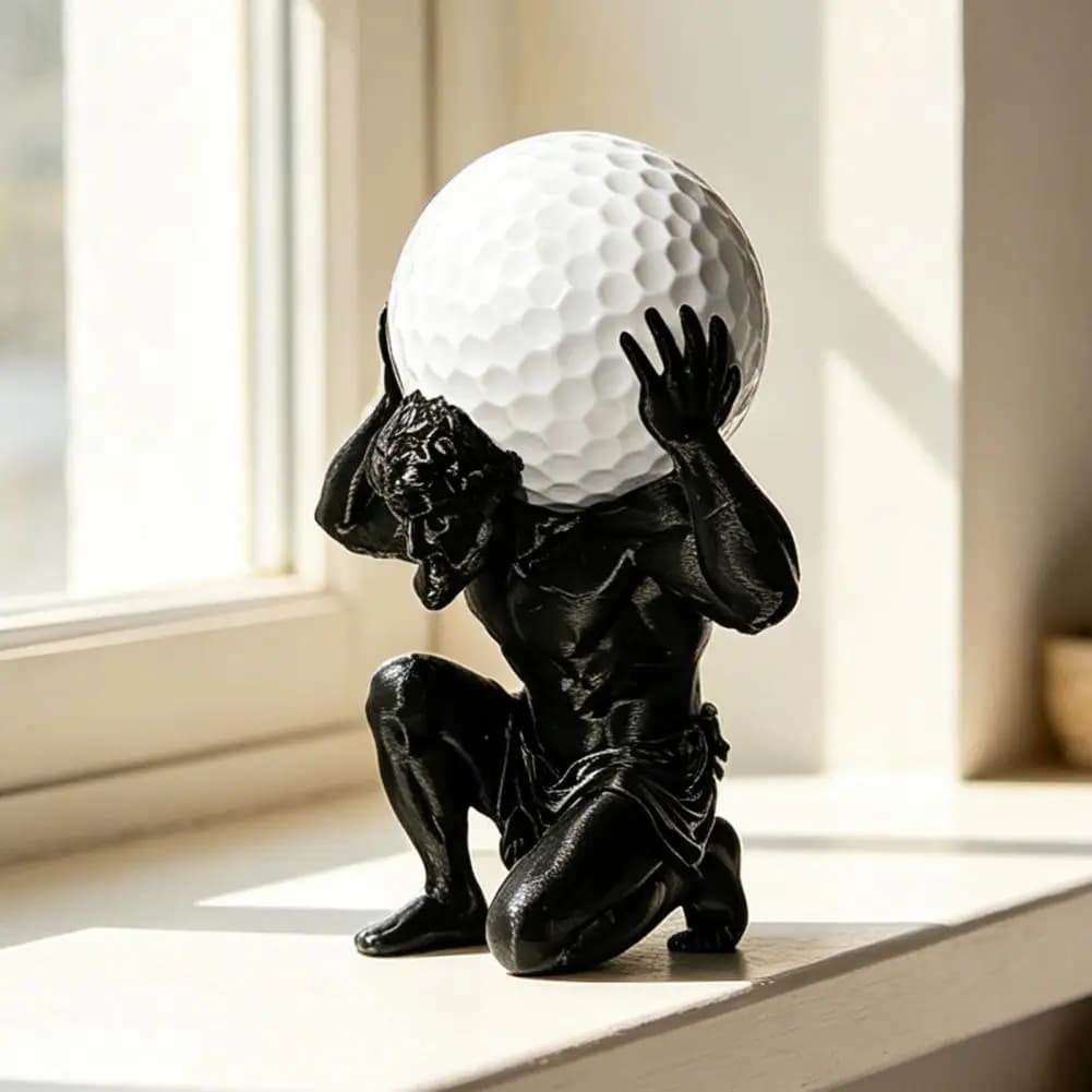 Porta Palline da Golf Decorativo, Espositore per Palline da Golf Stampato in 3D, Supporto Singolo per Decorazione Scrivania o Libreria