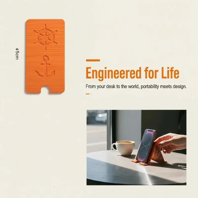 Foldable Silicone Phone Stand Portable Flexible Desktop Holder Compatible with 4-16 Inch Phones Tablets Laptops for Daily Use