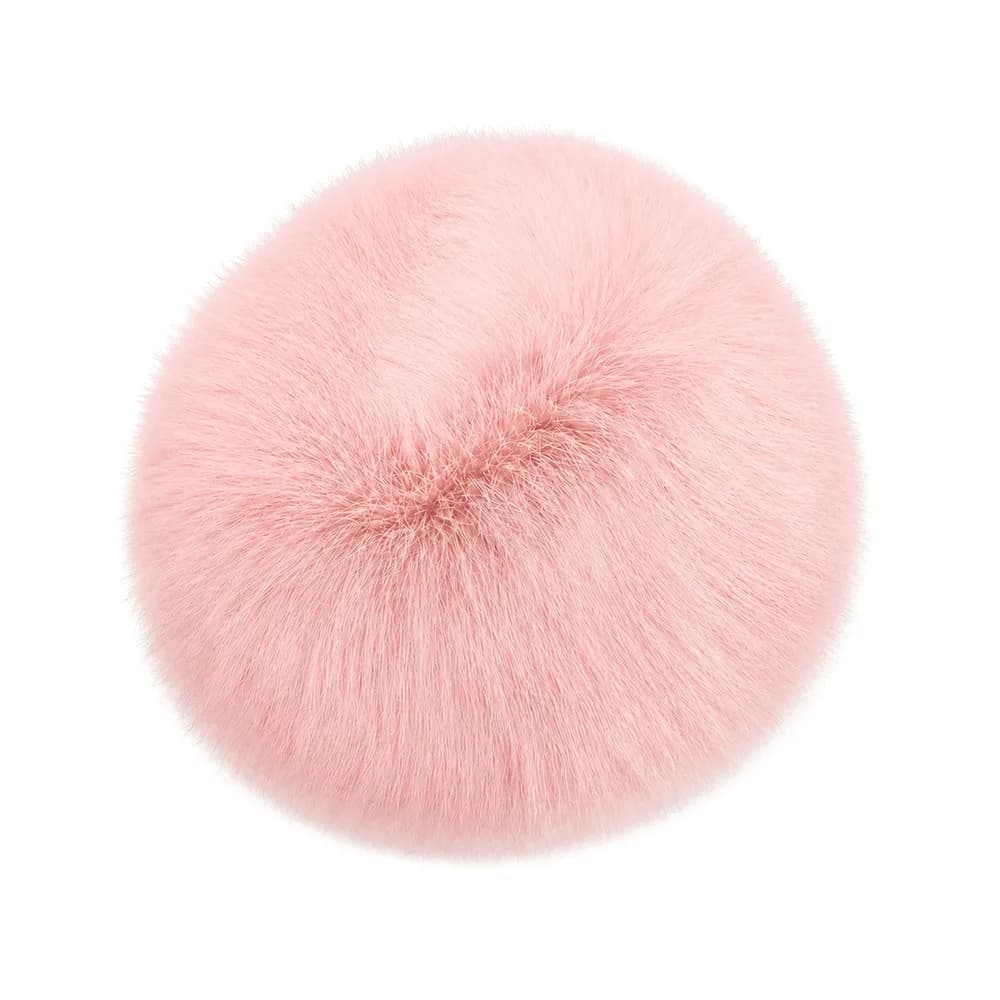 New Russian Style Faux Fur Hat Thick Faux Fox Fur Flat Cap Round Top Warm Mongolian Cap Women