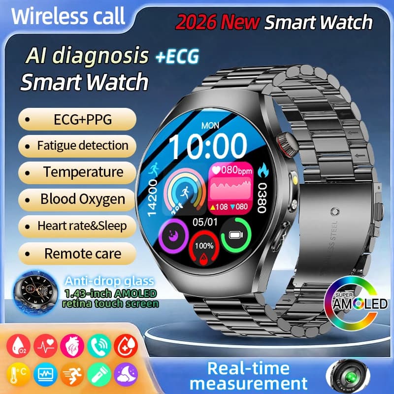 LIGE New ECG Heart Health Analysis Smart Watch Viscerie Monitor Blood Hypods Body analysis uric acid body analysis Smartwatch sports call