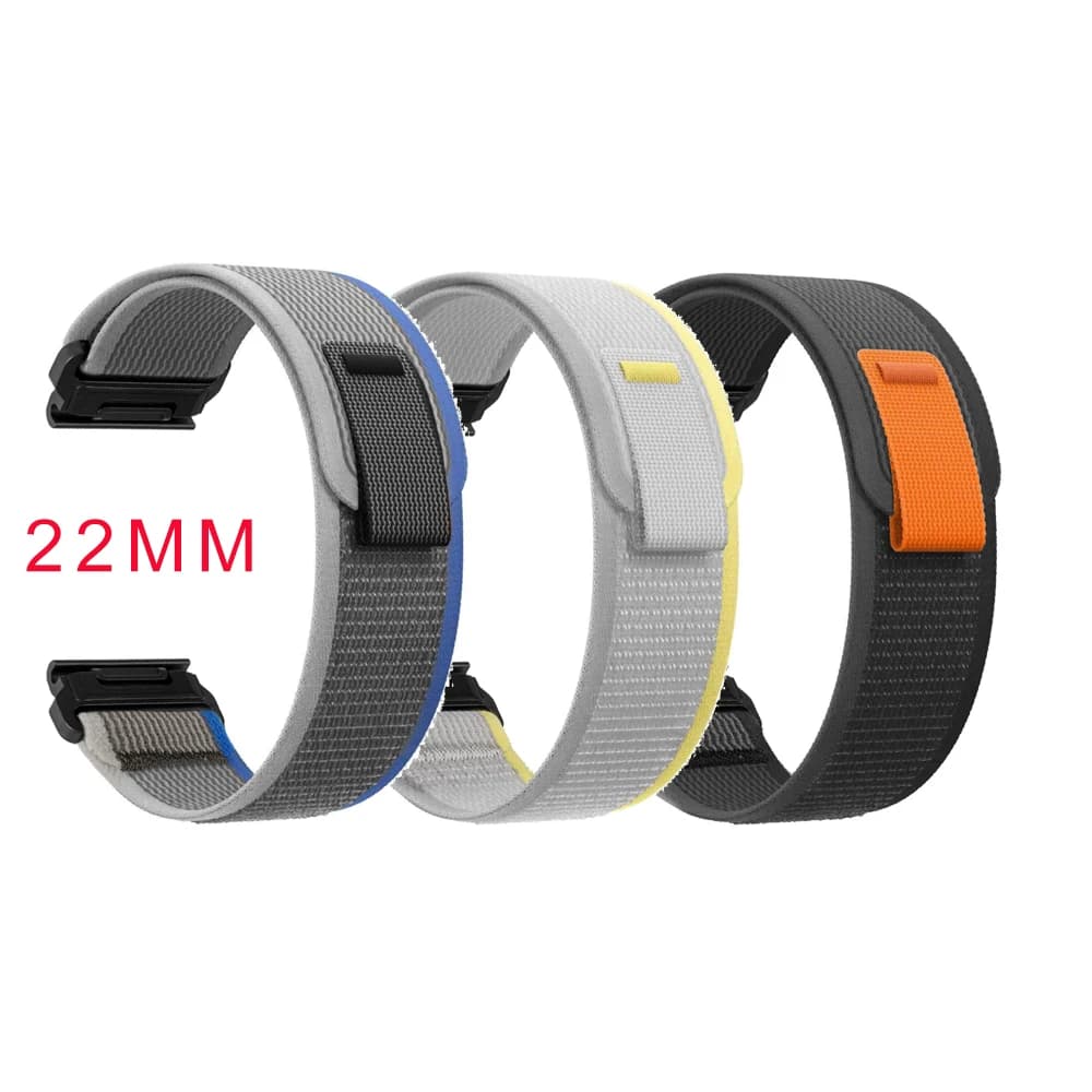 Cinturino per orologio in nylon QuickFit 22mm per Garmin Fenix 8 47mm, Fenix 7/6 Pro 5 cinturini di ricambio per Epix 2, Forerunner 965 955