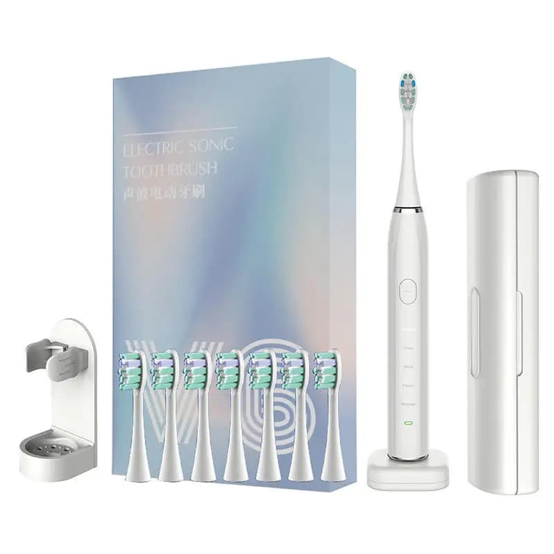Sonic children's electric toothbrush with intelligent timer IPX7 Set of 8 waterproof replaceable heads
