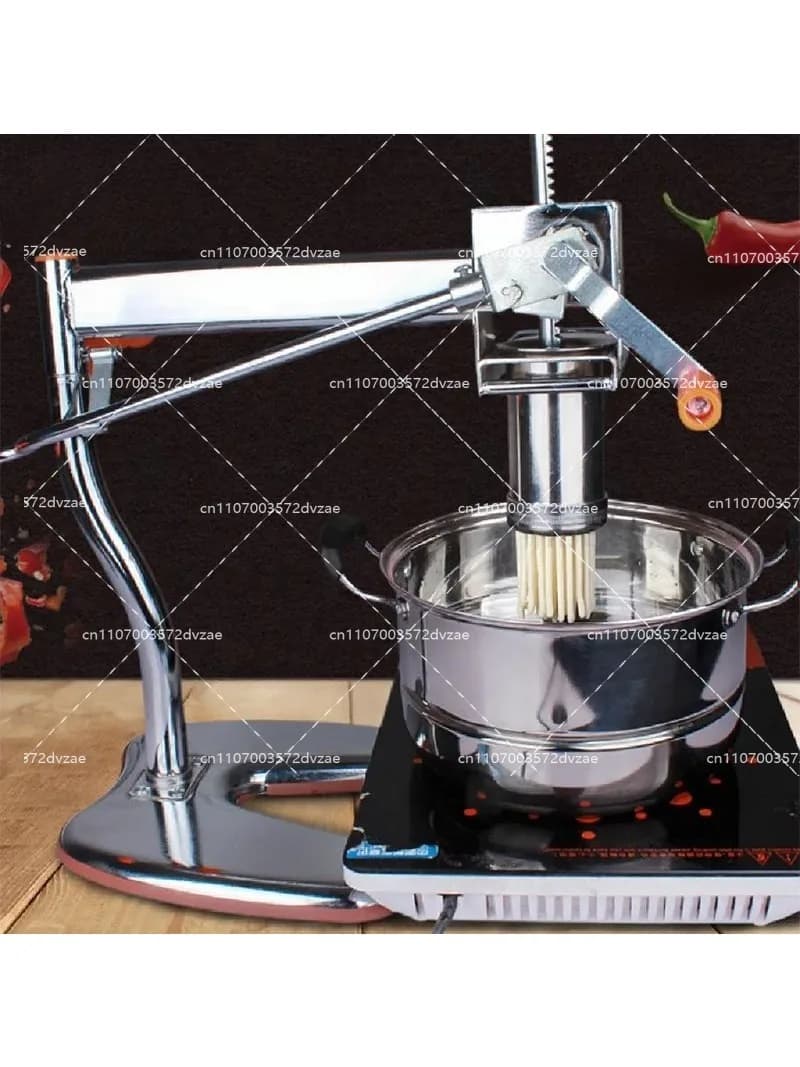 Stainless Steel Manual Noodle Press Machine Portable Two-Axis Pasta Maker for 10 Types of Fresh Pasta
