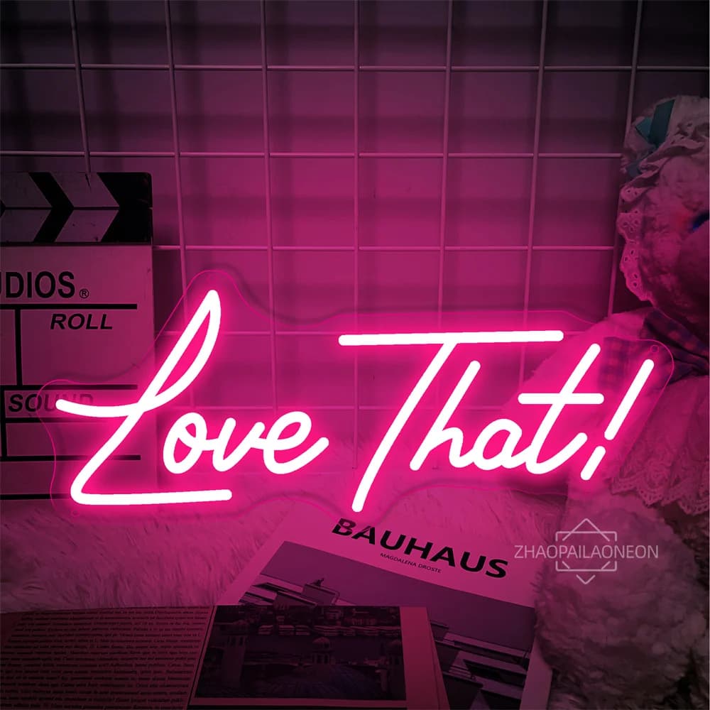Love That Led Neon Sign Camera da letto Luci al neon Decorazione di arte della parete Coffee Bar Insegne luminose Room Decor Neon Led Sign Festa di nozze