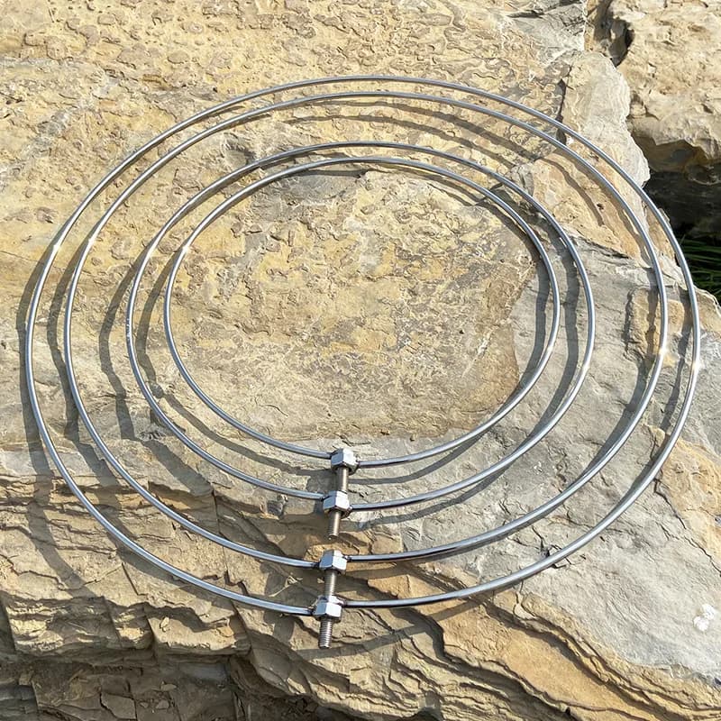 Accessorio per attrezzatura a rete rotonda con testa in brail pieghevole da pesca in acciaio inossidabile da 1 pezzo