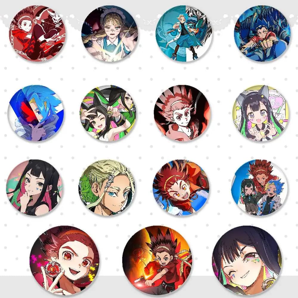 B-Beyblade X Badges Tinplate Soft Button Pin Brooch Metal Badge Custom Jewelry Accessories Hat Bag Lapel