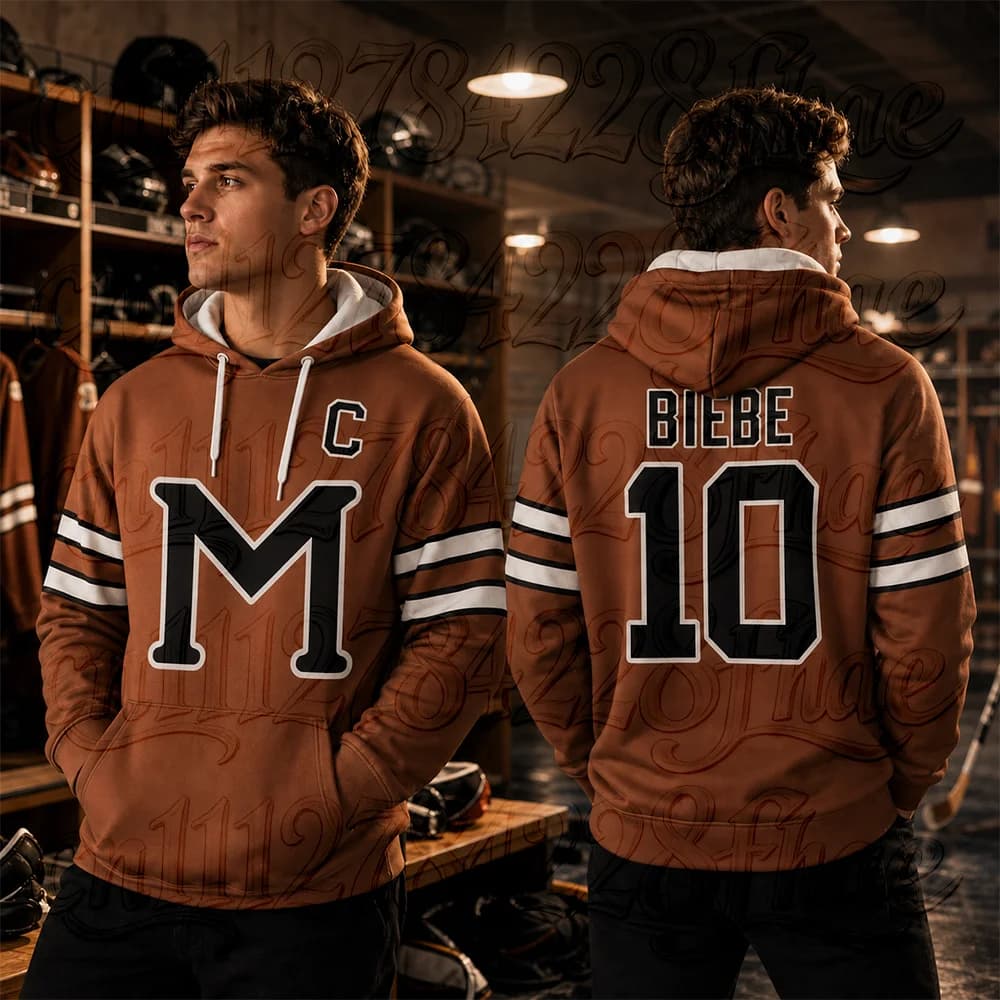 Varsity Athletic Sports Style Hooded Sweatshirt Graphic Pullover Loose Fit Retro Casual Long Sleeve Parent-Child Matching Top