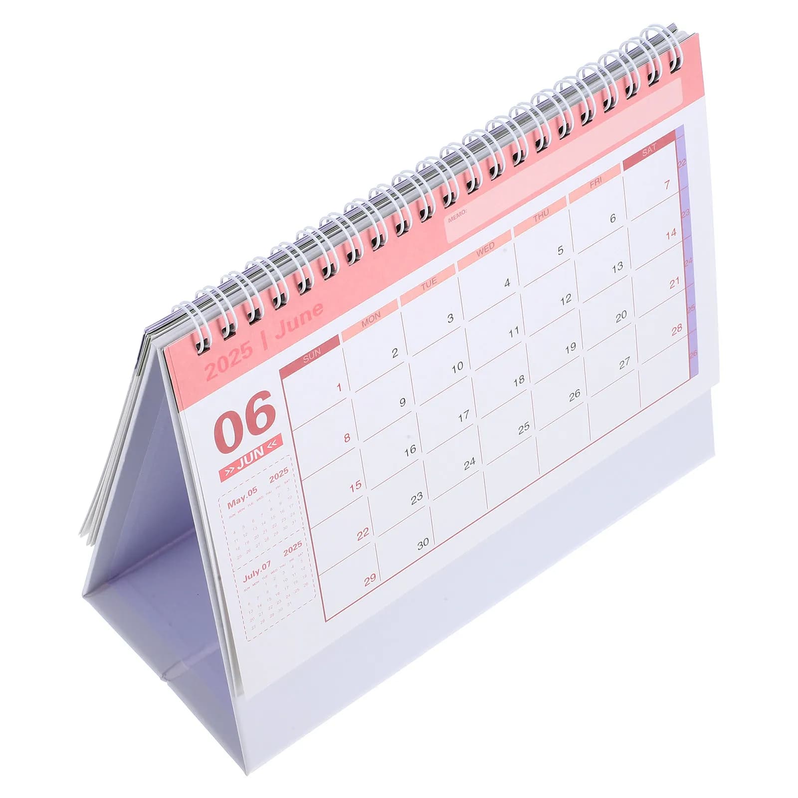 Calendario da Scrivania 2025 Versione Inglese, Calendario Mensile da Tavolo, Organizzatore per Ufficio, Porta-Appunti, Decorazione per Casa