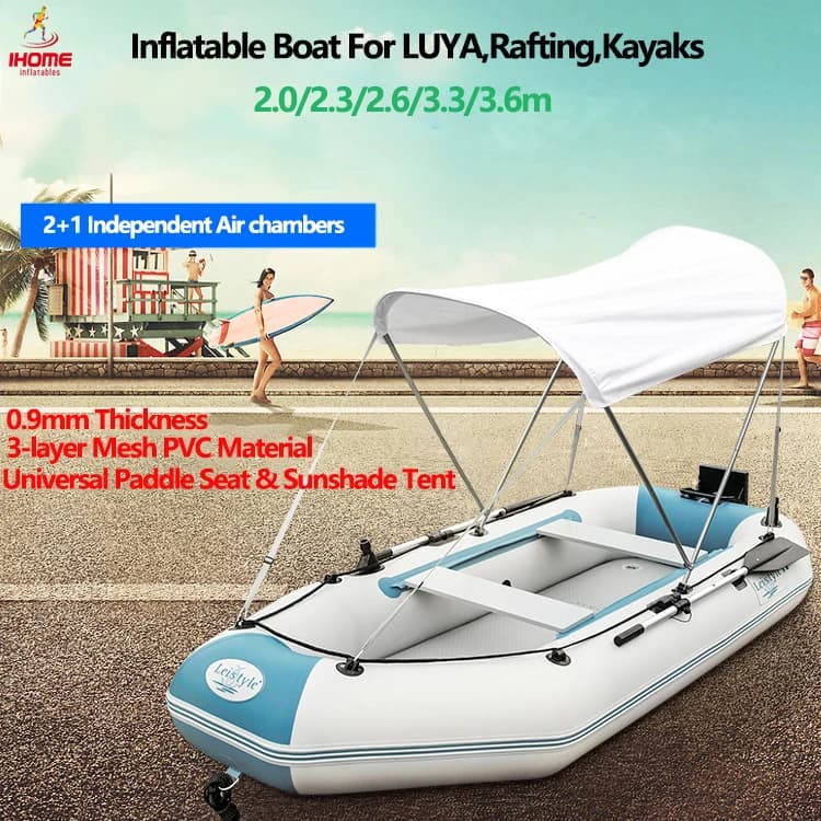 2.0 ~ 3.6m gommone Air Deck Set 2 + 1 camera d'aria 0.9mm PVC addensato maglia a 3 strati resistenza all'usura kayak LUYA barca da pesca