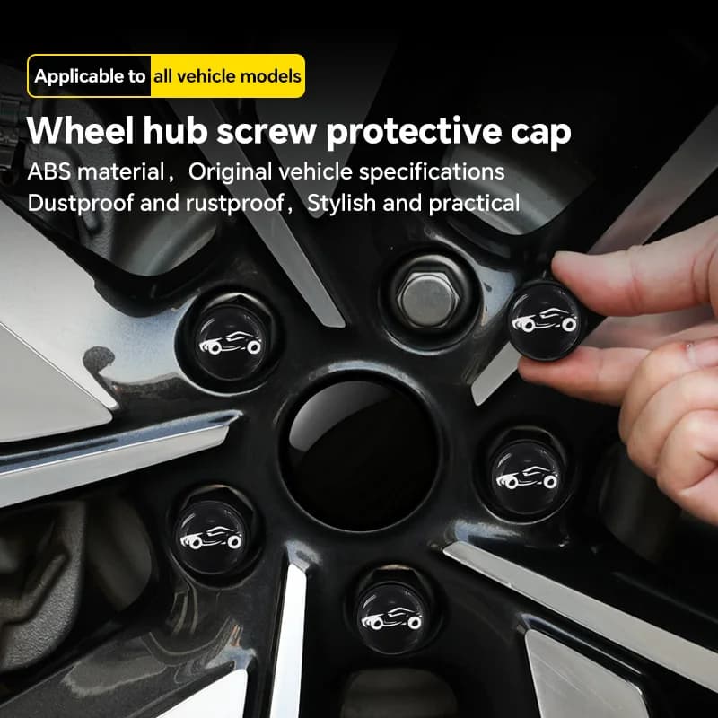 20 Pieces Wheel Covers 17mm 19mm 21mm, Anti-rust Protective Mats Waterproof for Dadi Wheel Hub
