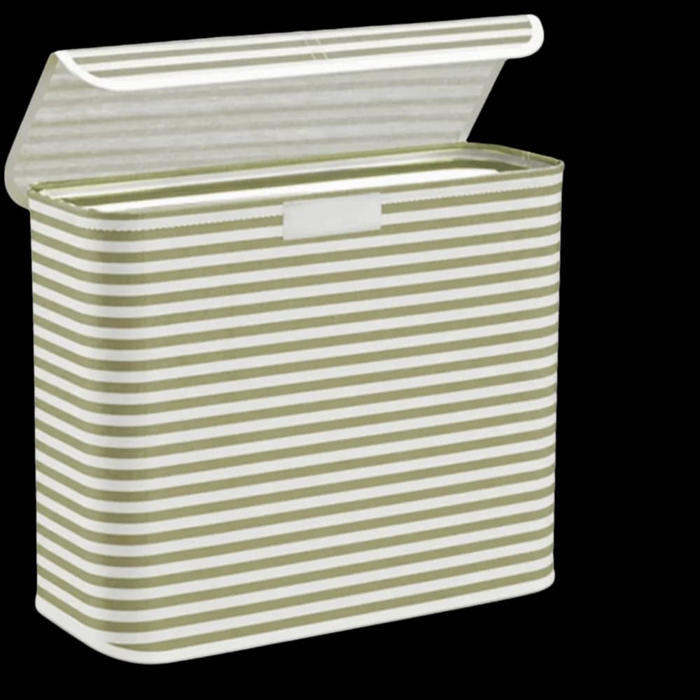 Organizer Foldable Toilet Paper Holder Stripe Printed With Lid Storage Basket Space-Saving Bathroom Tissue Box Office