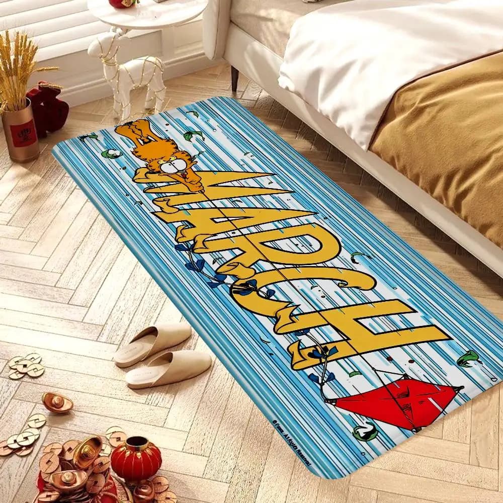 G-GARFIELDS Tappetino da bagno stile INS morbido pavimento camera da letto casa lavanderia tappetino antiscivolo zerbino di benvenuto