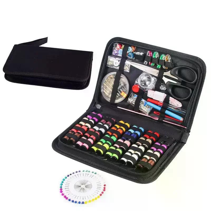 86/172pcs Sewing kit with wires Needles Scissors Measuring tape Bottles Storage bag Portable tools for travel sewing boxes
