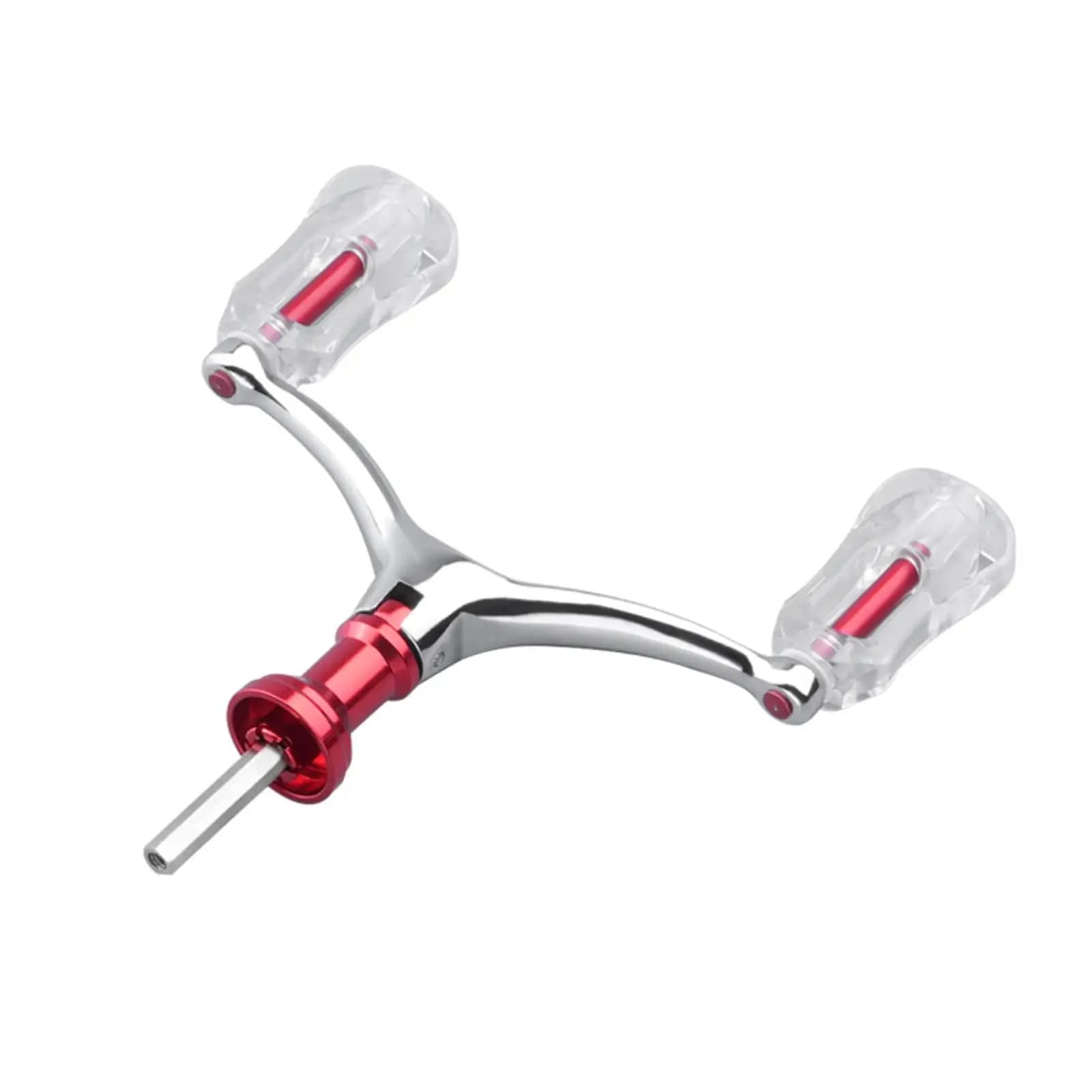 Replacement Double Handle Fishing Reel Arm Metal Spinning Reel Handle Knob for Tackle Box and DIY Angler Custom Upgrade