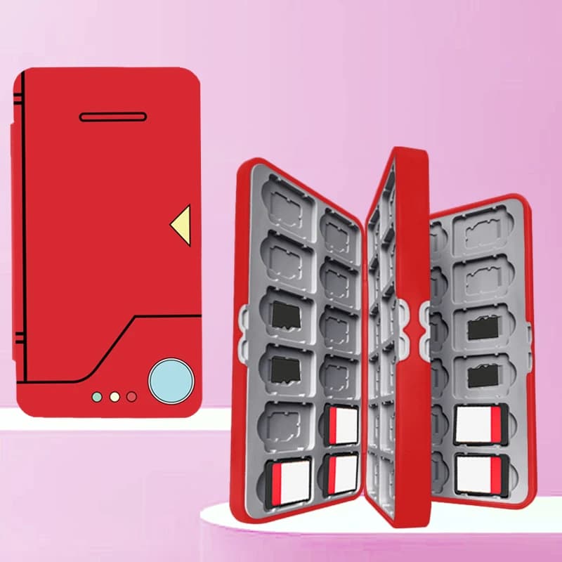 48 in 1 per custodia per carte da gioco Switch Scatola per carte da gioco con interruttore magnetico Accessori per giochi con rivestimento in morbido silicone