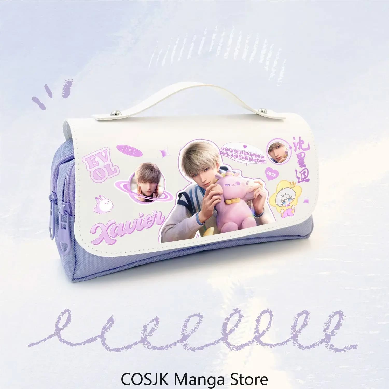 Anime love and deepspace rafayel sylus zayne caleb xavier cosplay cartoon Large Capacity Pencil Case Pen Bag Collection Gift