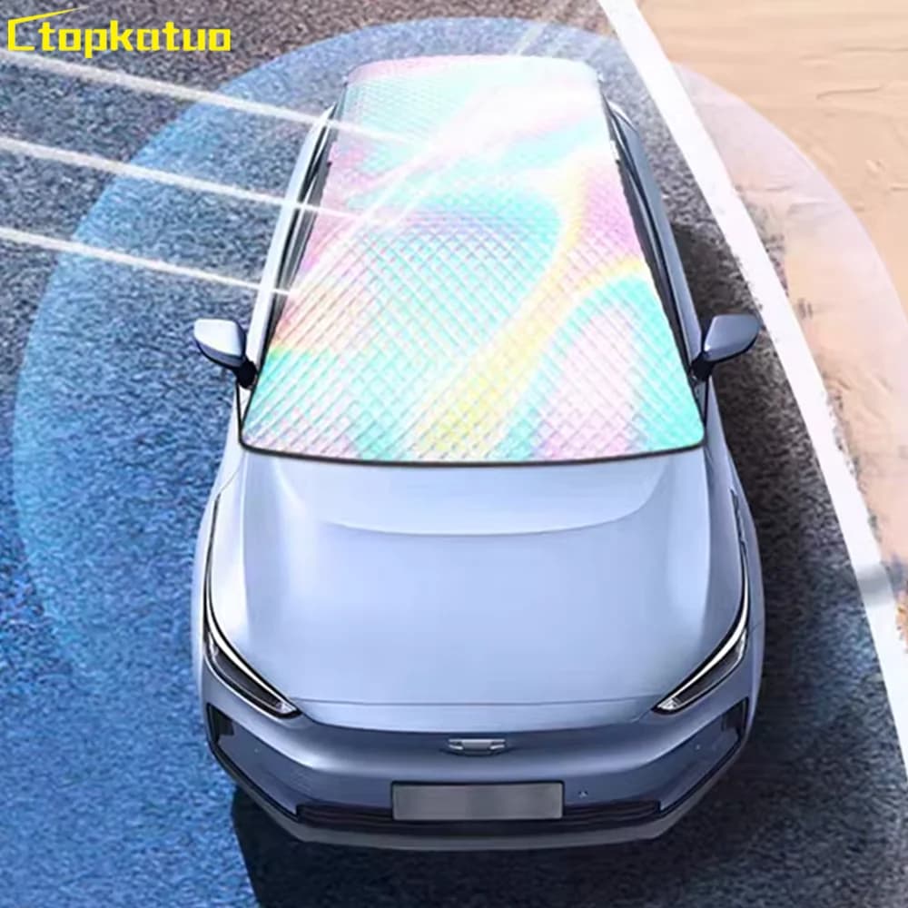 Parabrezza per auto pieghevole tetti apribili finestra parasole copertura visiera protezione blocco UV per auto SUV campeggio tetto parasole anteriore