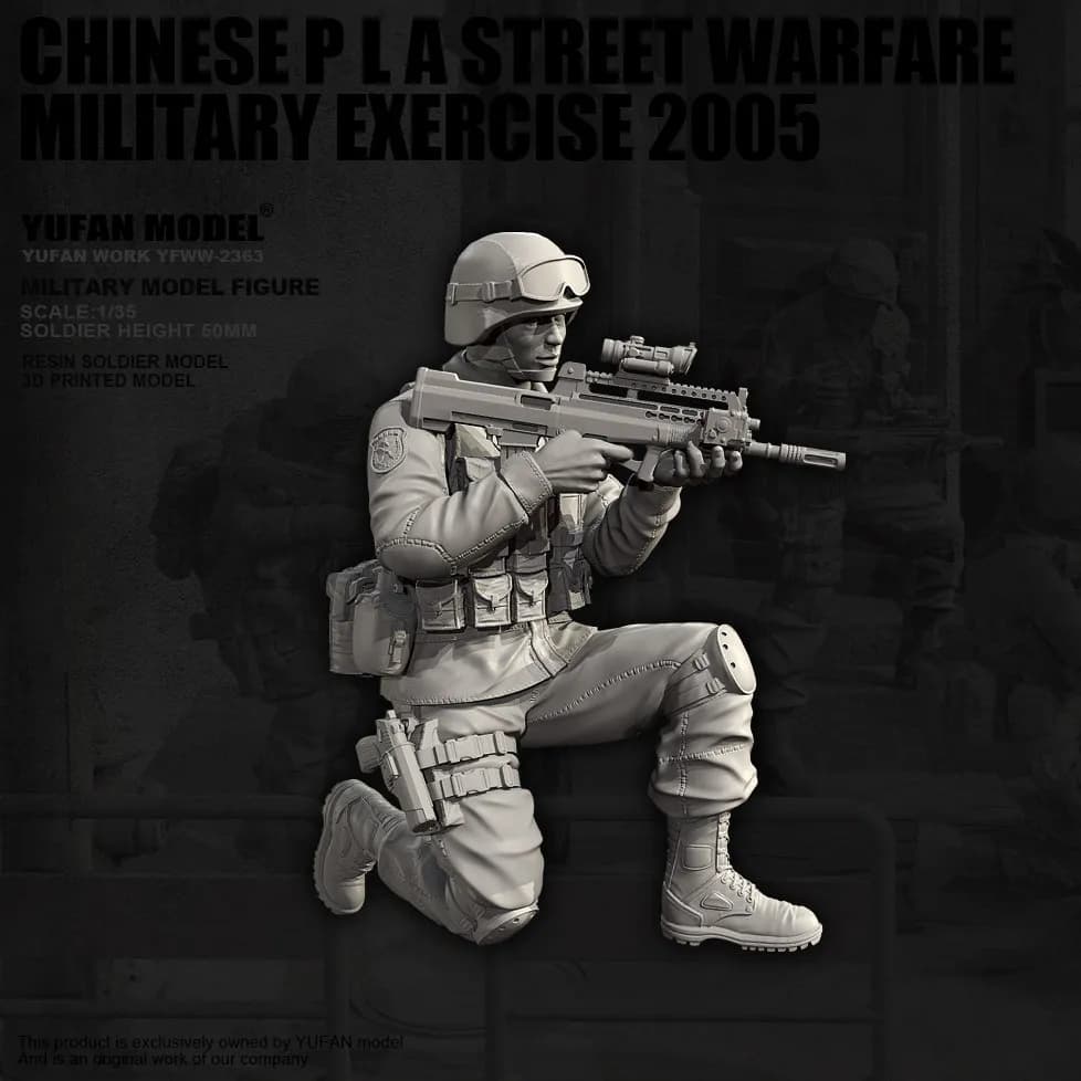 YUFAN kit modello soldato in resina originale 1/35, incolore e autoassemblato (stampa 3D) YFWW-2363/3D