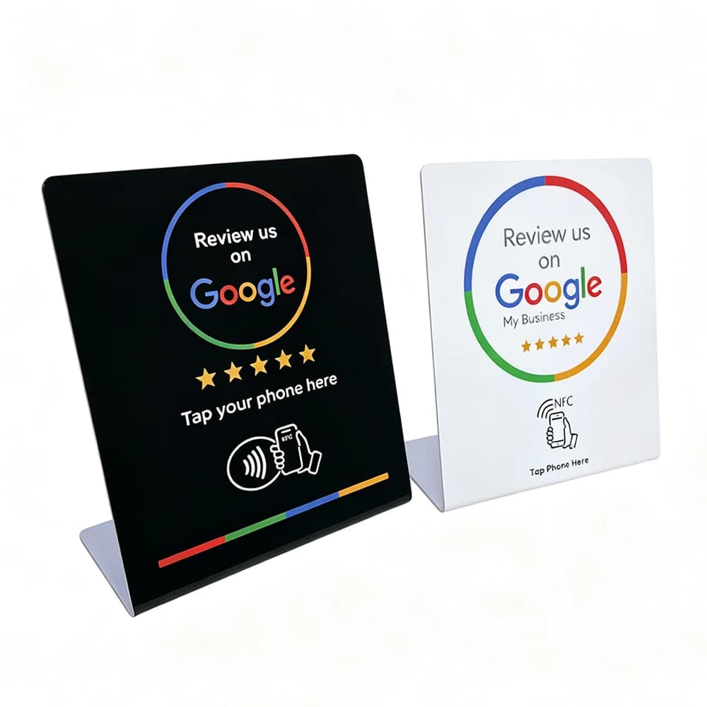 Black Google Contctless Review Card Google Review Tap Display Stand Google Nfc Rfid Google Review Social Cards