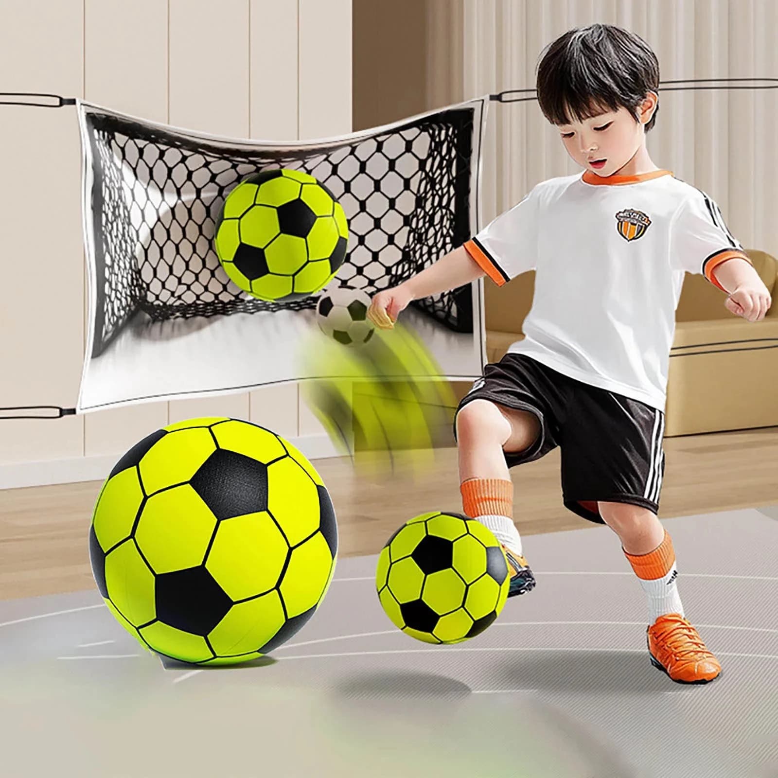Silent Football Ball for Indoor Training, Soft Tatto Design, Sports Accessories for Home and Garden