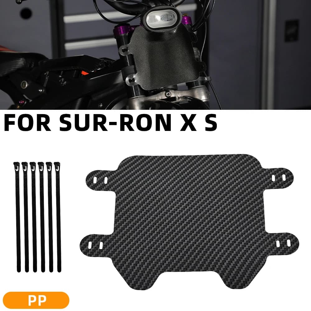 Motorcycle Parts Front number Plate Liecense Carbon Fiber Model For Surron Light Bee XS Cross E-bike Electric Bike