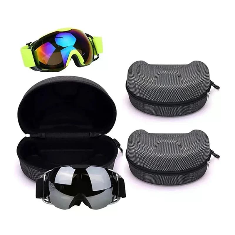 Scatola per occhiali da sci e snowboard Custodia rigida protettiva portatile in EVA Custodia da trasporto resistente all'acqua antiurto Accessori da sci