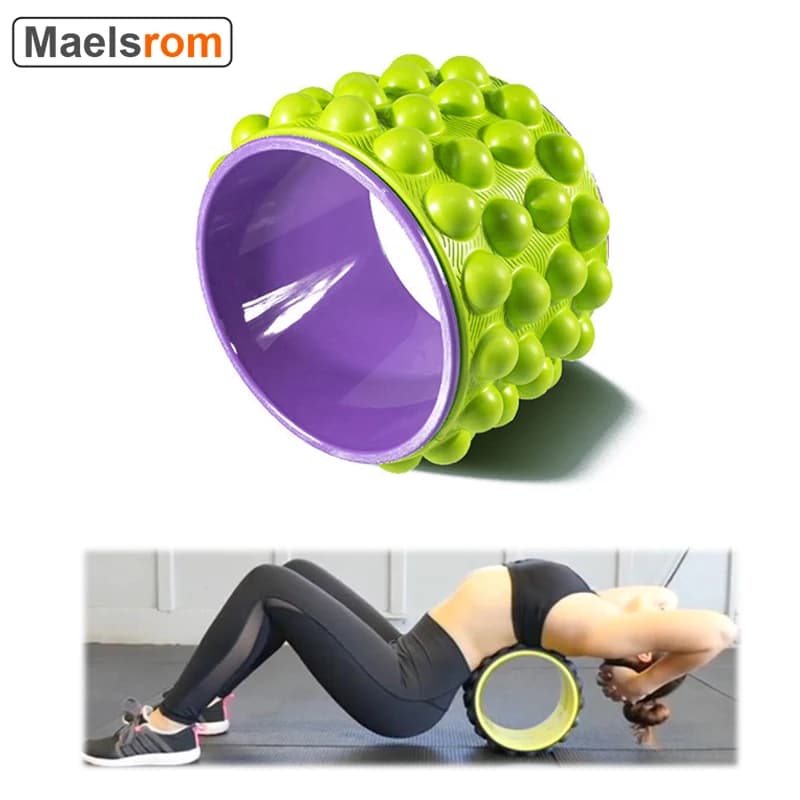 Rear roll release myofascial Trigger Point Yoga wheel foam roller for treatment of back pain tool for deep tissue massage exercises