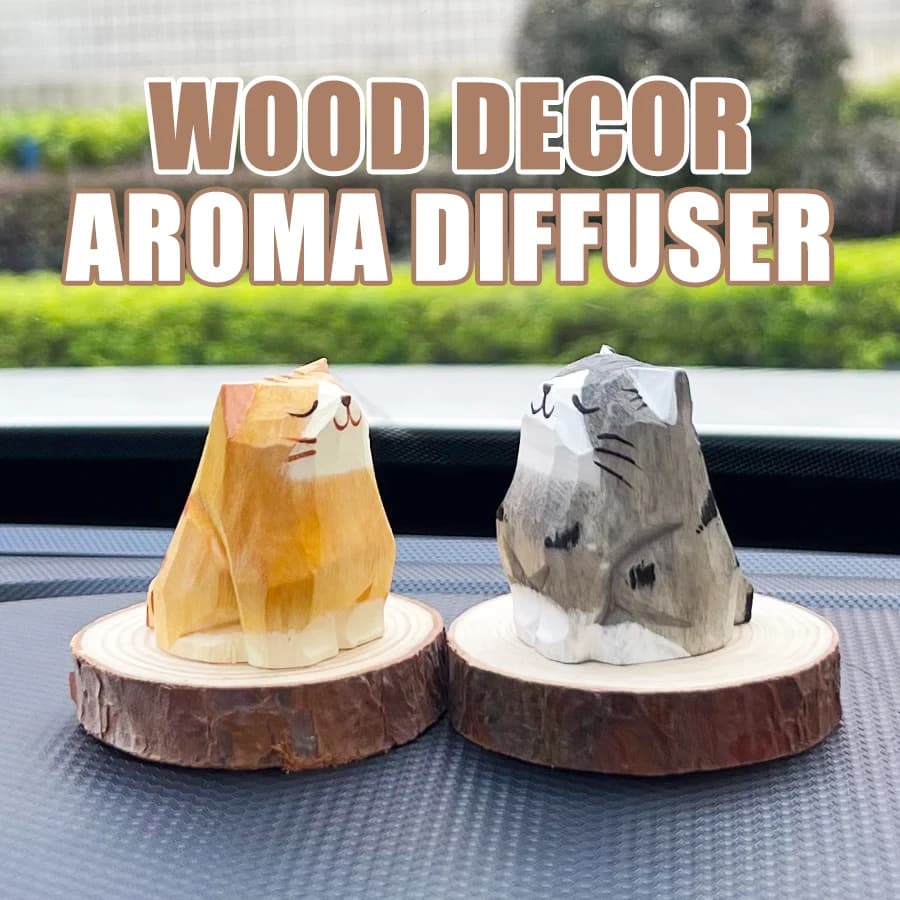 1PC aroma diffuser No perfume DIY fragrance wooden cute pet cat dog car air fresheners ornament decoration dashboard accessories