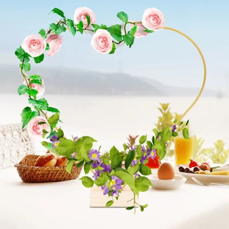 2Sets Heart Shape Iron Craft Rings Premium Metal Hoops for DIY Floral Wreath Dream Catcher Garland Table Centerpiece Wedding Dec