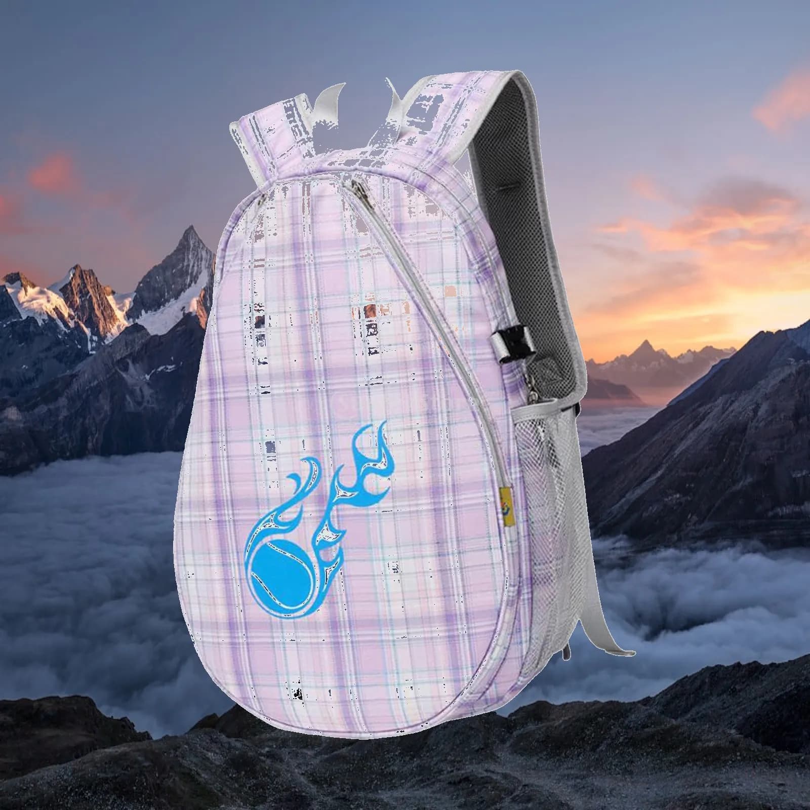 Tennis Racket Bag Pickleball Racket Backpack Water Resistant Container Zipper Women Men Large Capacity Storage Sports Bag