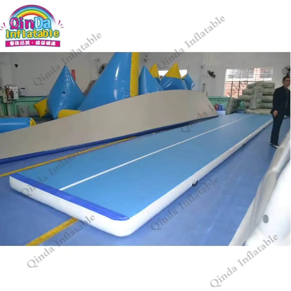Inflatable yoga mat for sports equipment, high quality inflatable gymnastics mattress for training