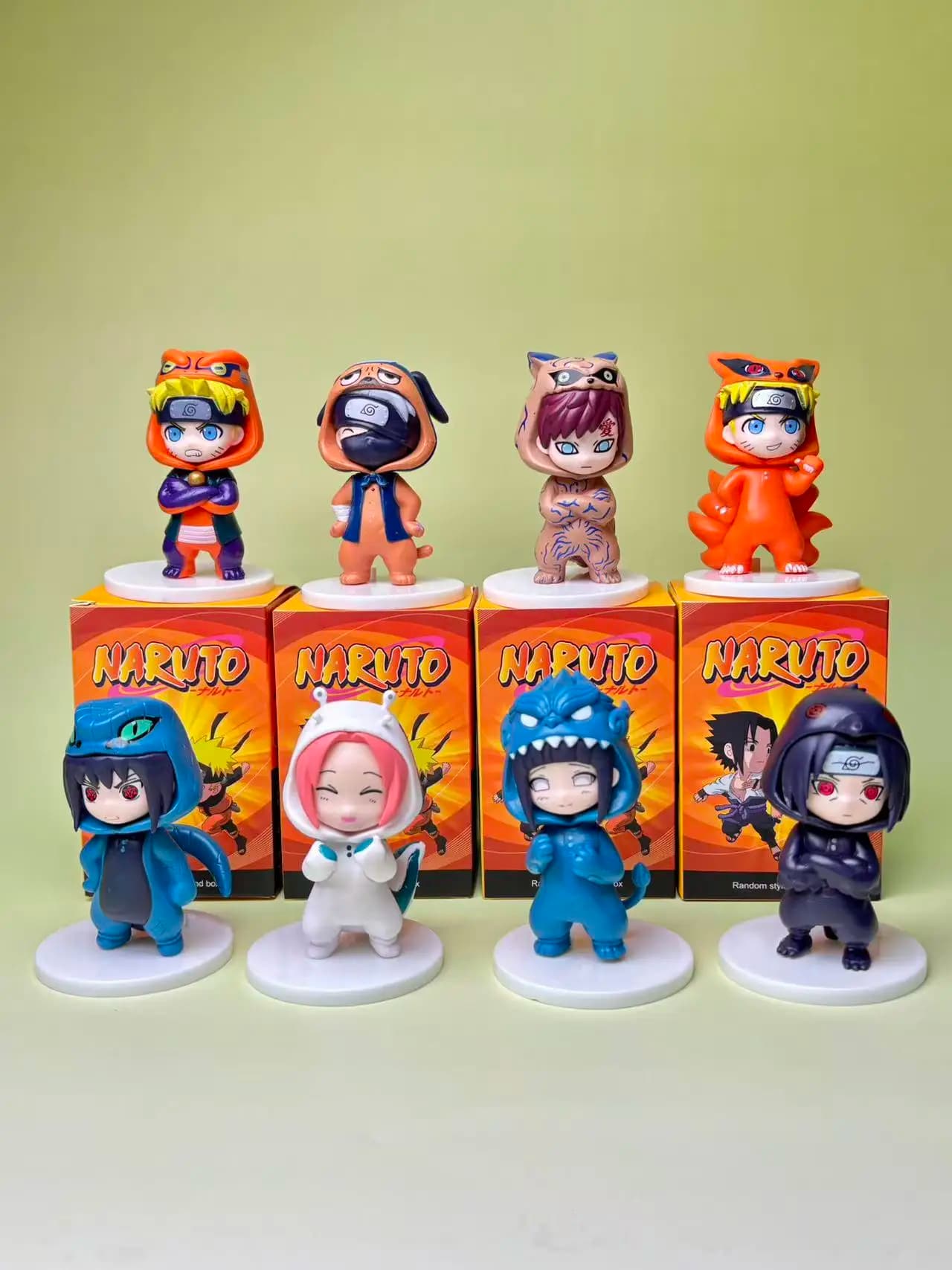 Disponibile Naruto Bnfigureq Pajamars Series Blind Box Action Figures Modello Sasuke Kakashi Costume Design Decorazione Regalo Giocattolo!!