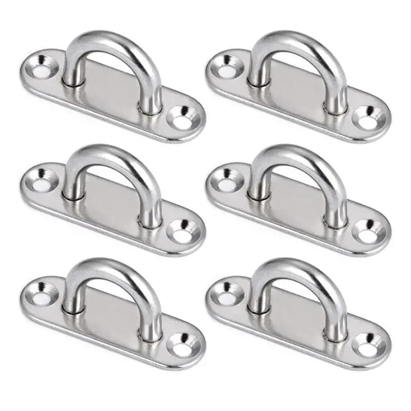 304-M6 M5 M8 Oval Eye Board Marine Deck Buckle Staple Boat Shade Sail Mounting Fastening Set - 304 Marine Grade Stainless Steel