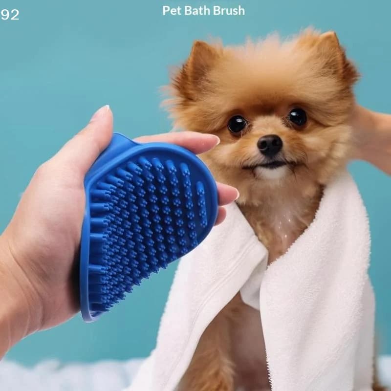 Spazzola per il Bagno degli Animali Domestici, Guanto Massaggiante in Silicone Morbido con Cinturino Regolabile, Spazzola Rimuovi Peli, Strumenti per il Bagno di Cani e Gatti