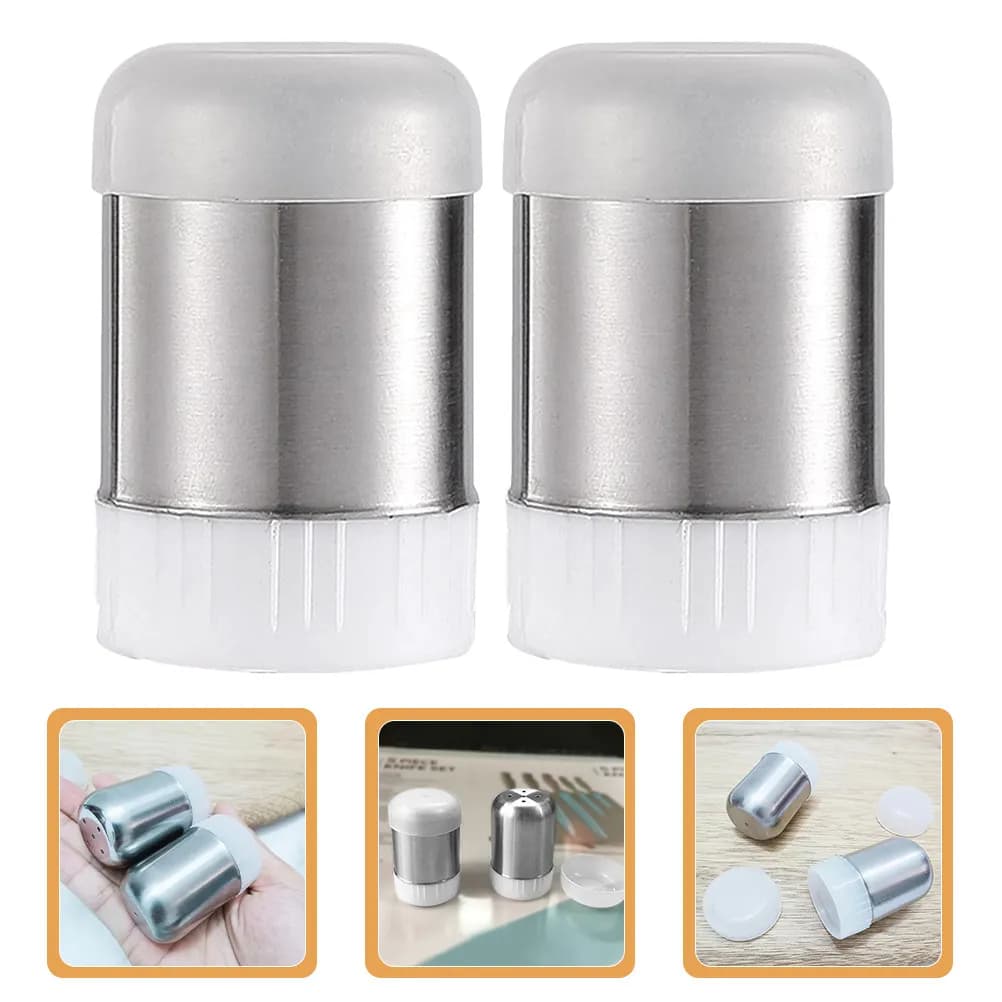 Set di 2 Dispenser Premium in Acciaio Inox per Spezie, Dispenser Multiuso per Sale e Pepe, Facile da Ricaricare, Set di Utensili da Cucina