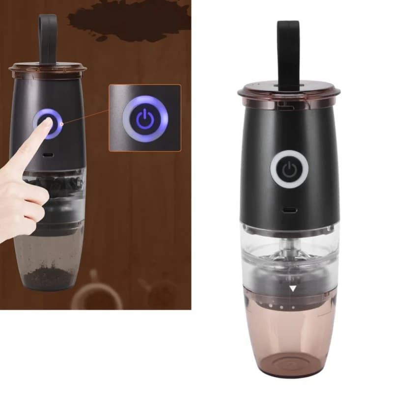 Hand Crank Electric Coffee Grinder 5 Gears Portable USB Charging Household Tool For Coffee Beans
