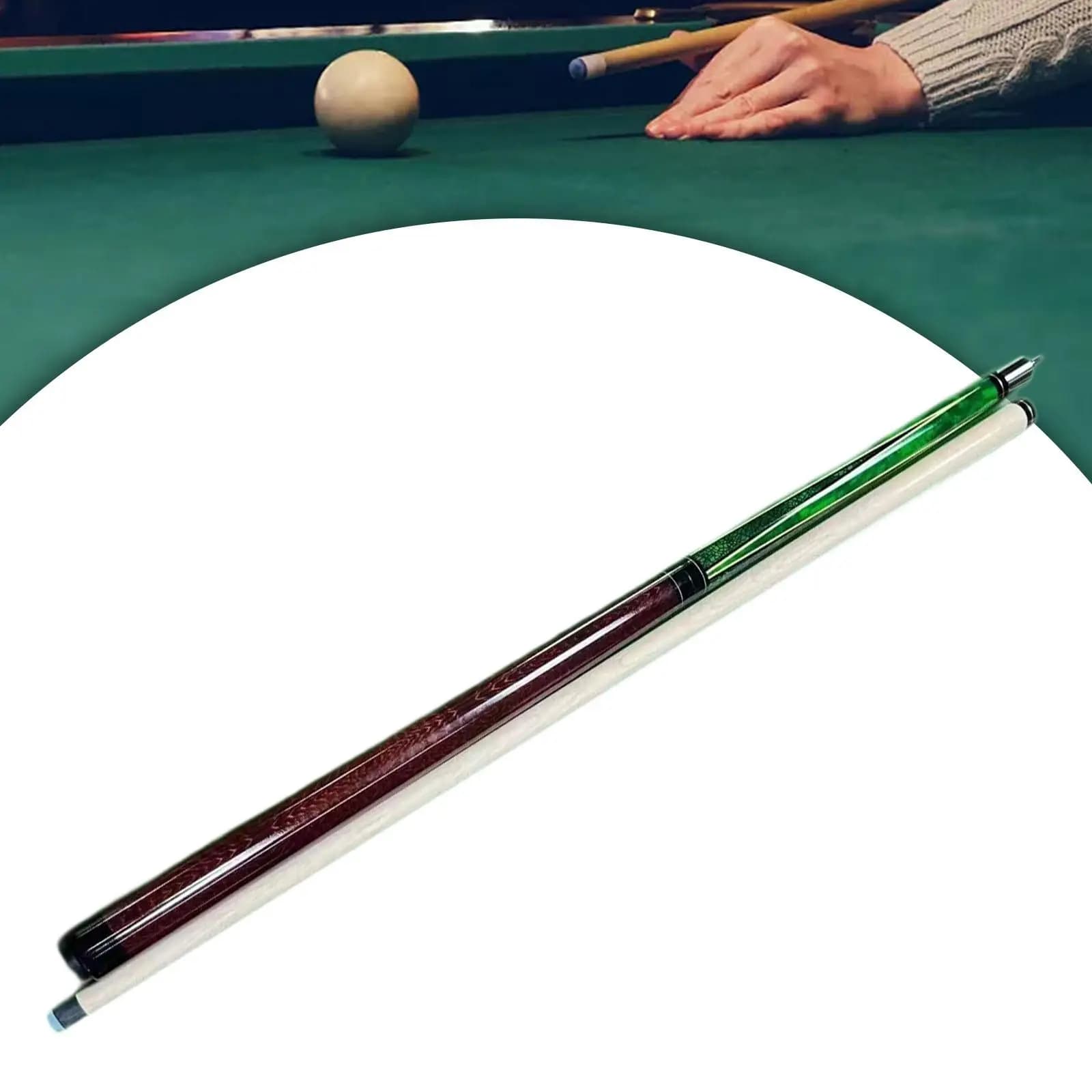 Stecca da Biliardo Professionale in Tre Sezioni, 55 Pollici, in Legno, per Giochi, Bar, Pratica e Principianti