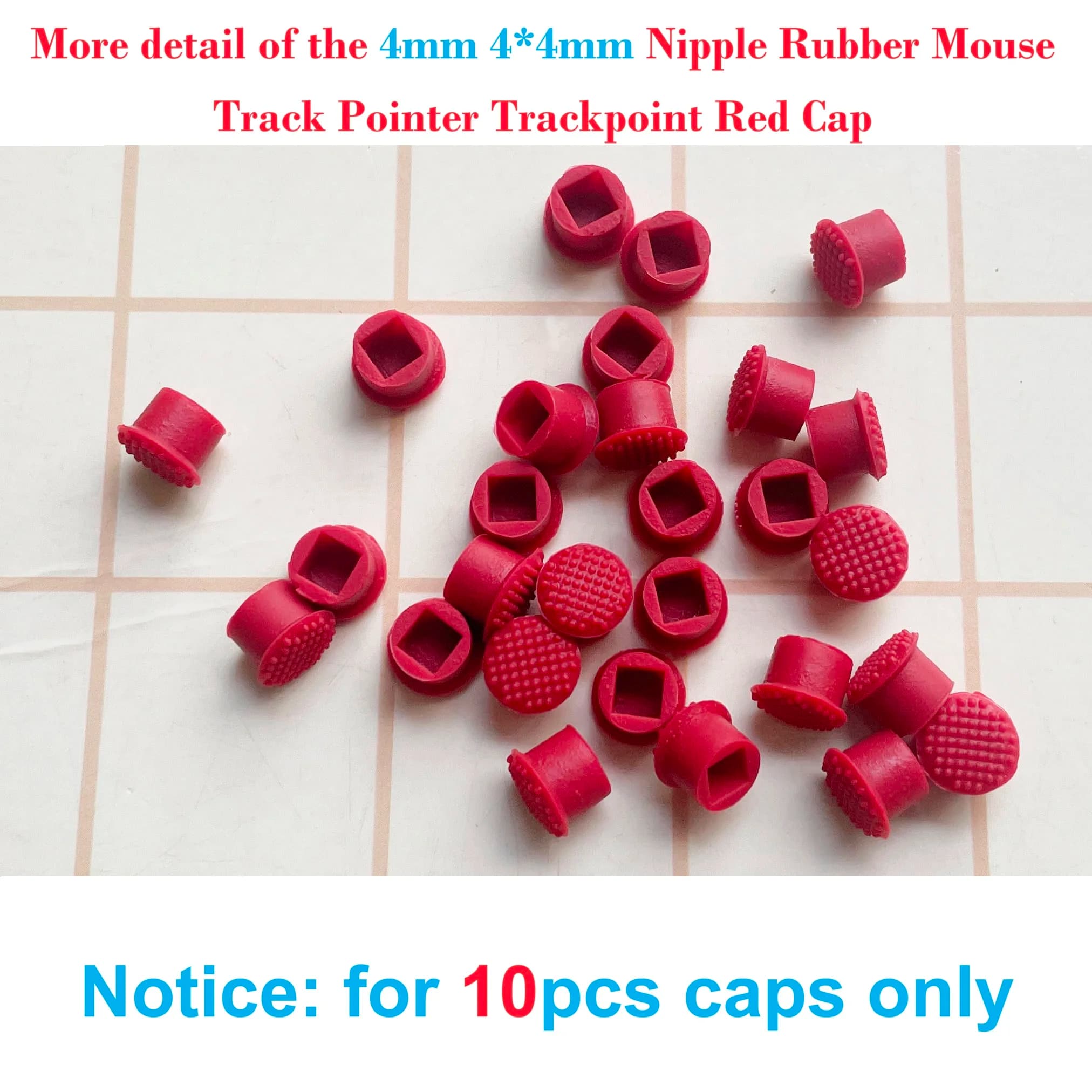 10x Tappi Rossi per TrackPoint Puntatore Mouse 4mm 4x4mm per Lenovo Thinkpad T410 T420 T430 R400 T440p T510 T520 T540 P50 S430 E575 X200